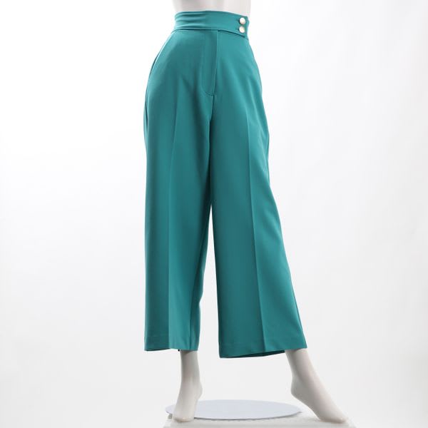 ウエストボタンワイドパンツ