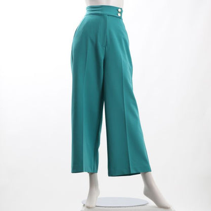 ウエストボタンワイドパンツ