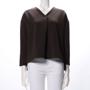 Vネックドロップショルダーカットソー