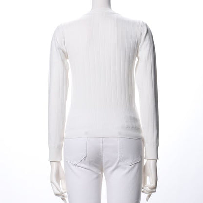 太リブクルーネックニット