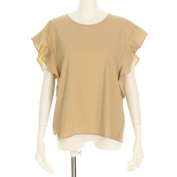 袖口フリルブラウス