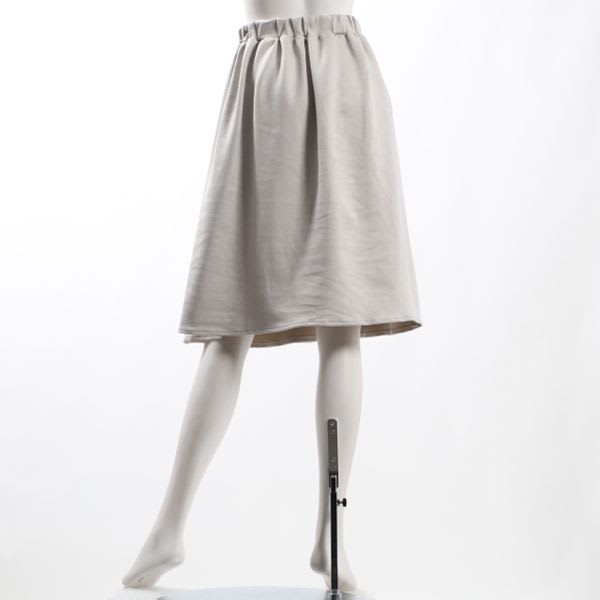 フェイクスウェードダブルボタンフレアスカート