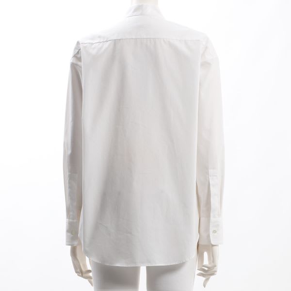 リボンタイ前開きシャツ