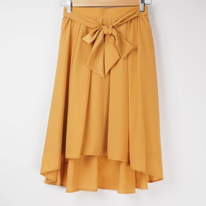 リボンベルト付きフィッシュテールスカート