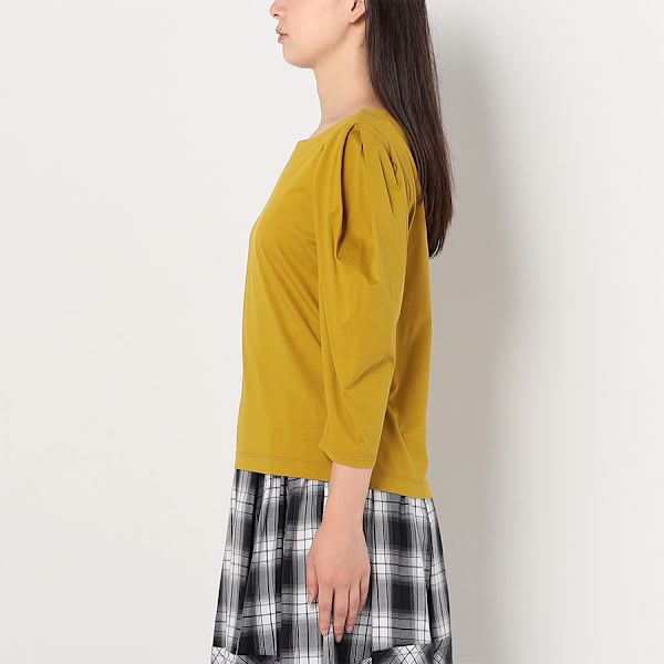 袖タックカットソー