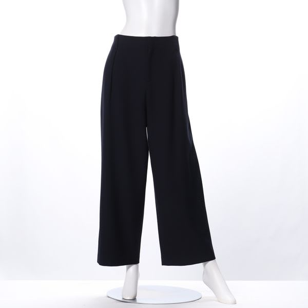 ハイウエストサイドタックワイドパンツ