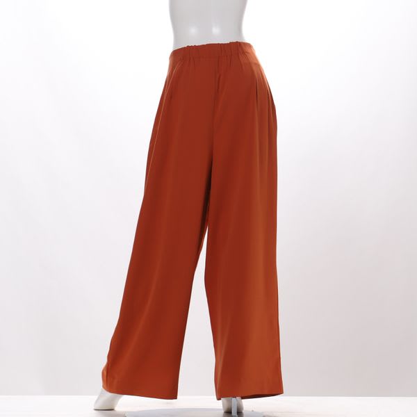 バックゴムタック入りハイウエストワイドパンツ