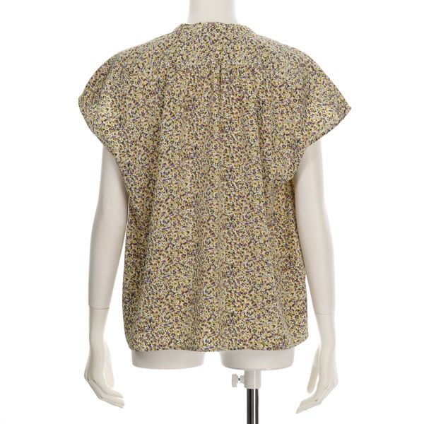 小花柄フロントボタンブラウス