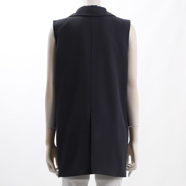 オープンカラーネックジレ