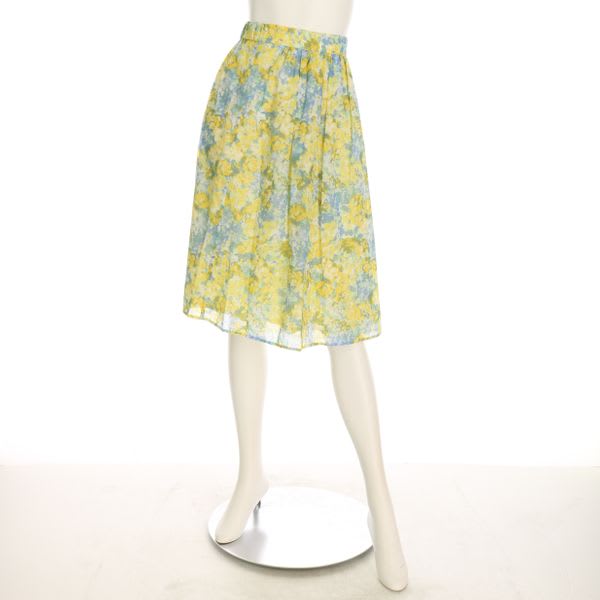 ぼかしフラワープリントフレアスカート