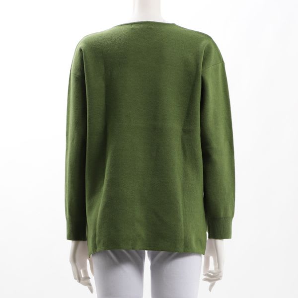 サイドスリットVネックハイゲージニット