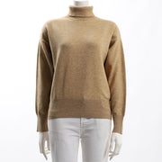 バックシームデザインタートルネックニット