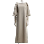 ふんわりパフスリーブワンピース