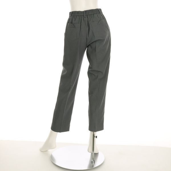 後ろゴムデザインテーパードパンツ