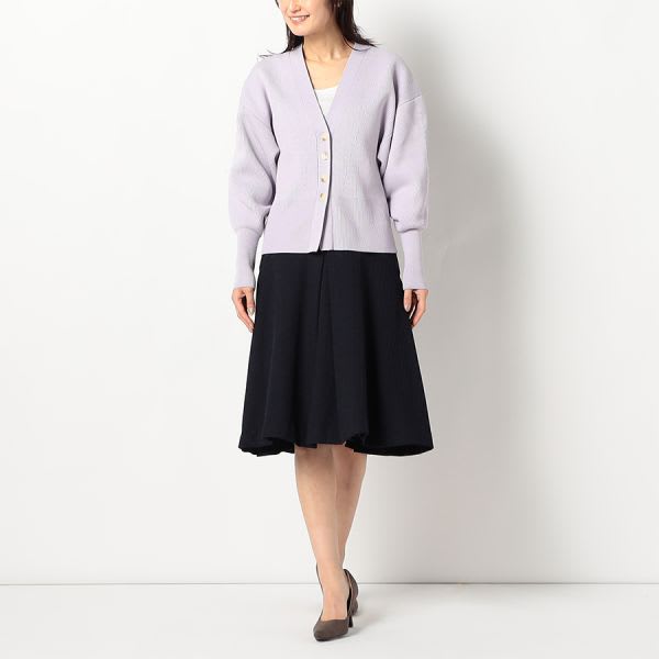 切り替えデザインウーリッシュヘリンボーンスカート