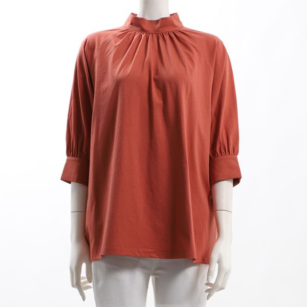 ゆったりシルエットスタンドカラーカットソー