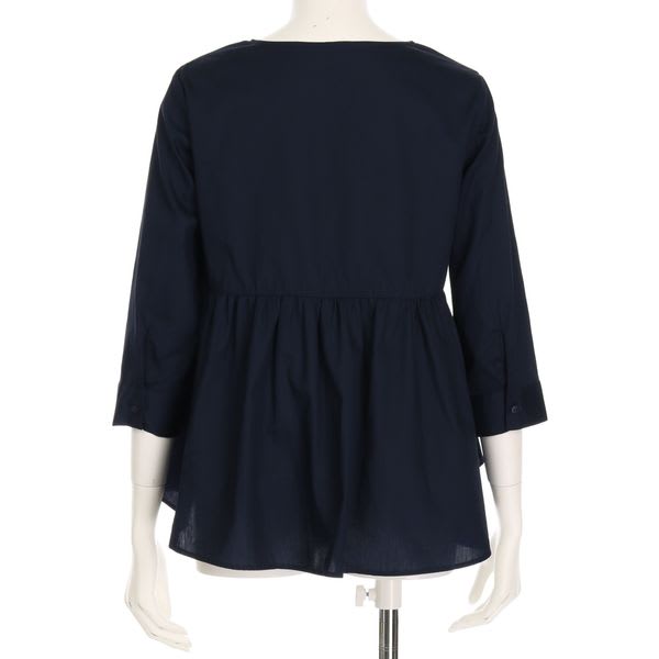 Vネックペプラムブラウス