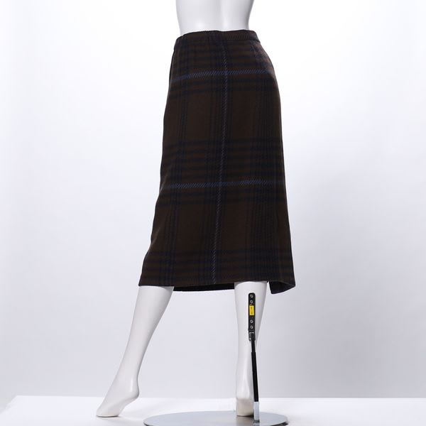 レトロチェックラップ風スカート