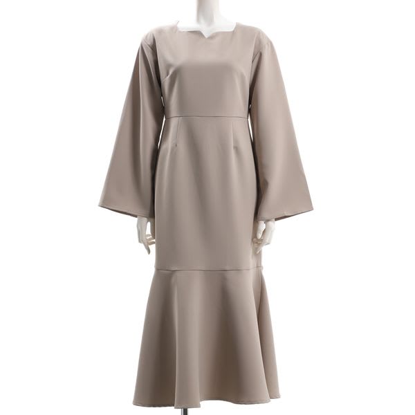 ベルスリーブマーメイドシルエットワンピース