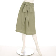 リボンベルト付きタックフレアスカート