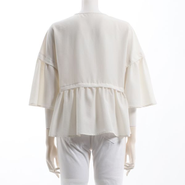 ドッキング風ペプラムブラウス