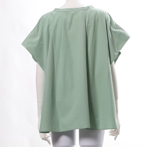 オープンフロントネックビッグシルエットブラウス