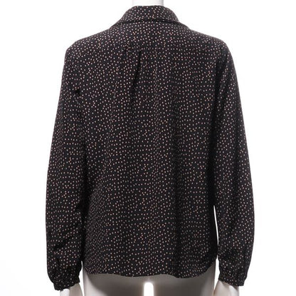 ボウタイ風ドット柄ブラウス