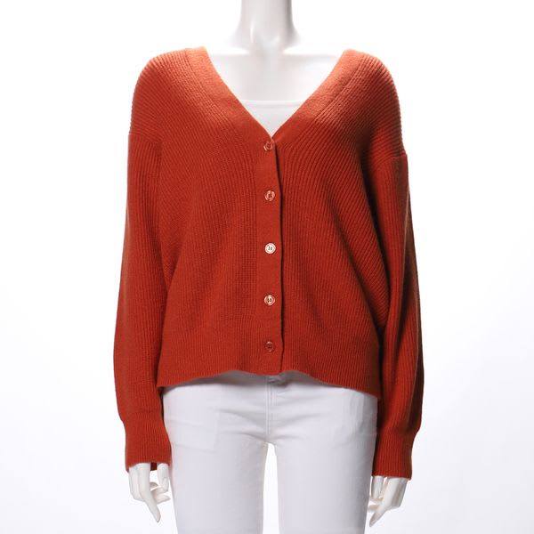 ドロップショルダーVネックカーディガン