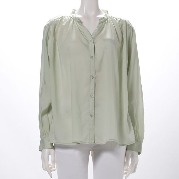 テンセルローン前開きブラウス