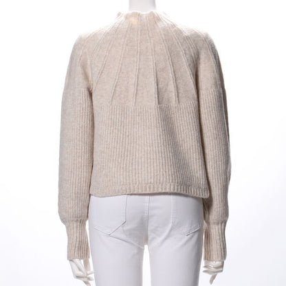 メランジ編みニット