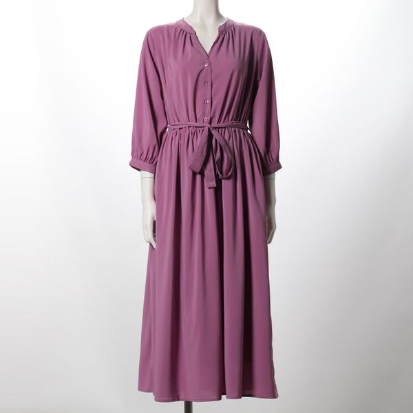 ウエストリボンギャザーワンピース