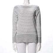 ボーダーサイドスリットニット