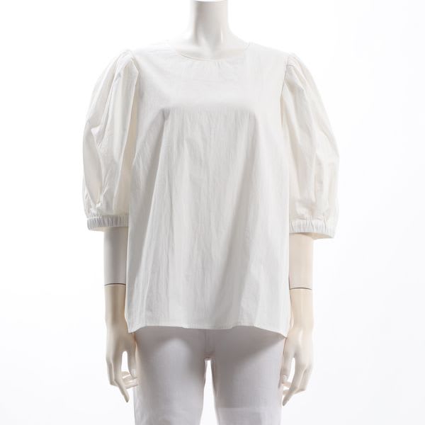 ゴム袖口ボリュームスリーブブラウス