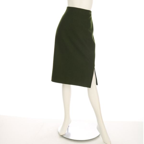 ウール混サイドスリットタイトスカート