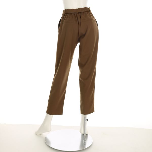 ウエストリボン付きテーパードパンツ
