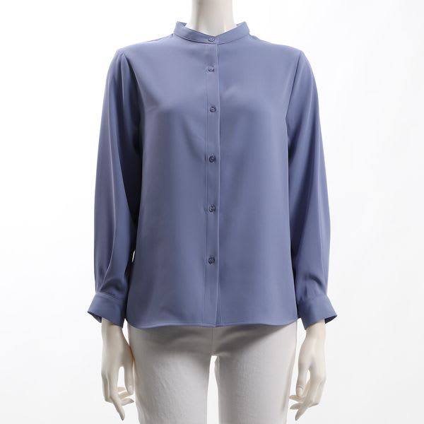 バンドカラーブラウス