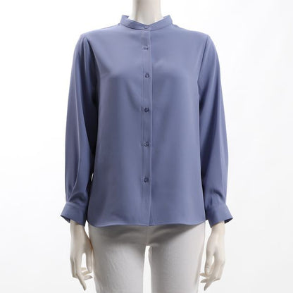 バンドカラーブラウス