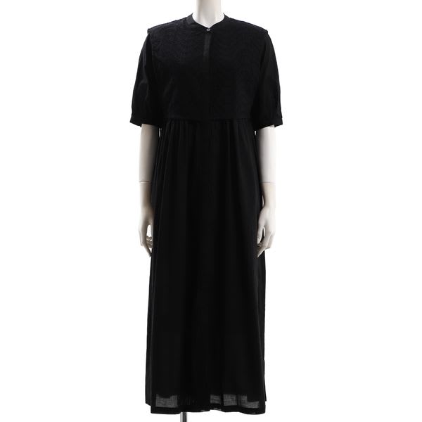 カットワークレースレイヤード風ワンピース