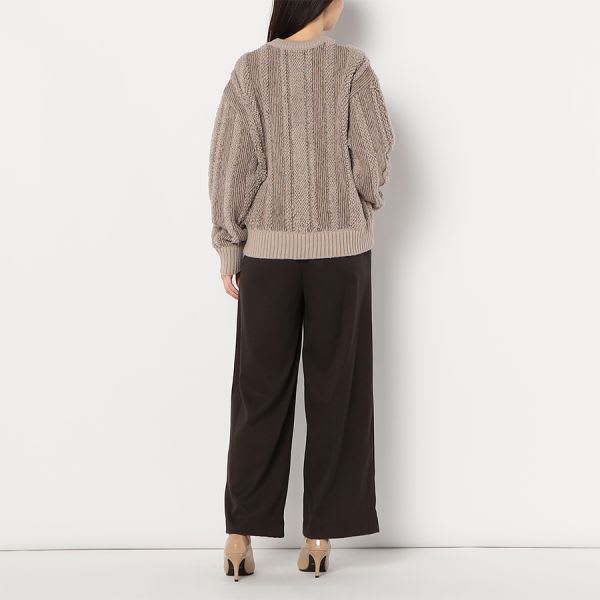 バイカラーデザインワイドパンツ