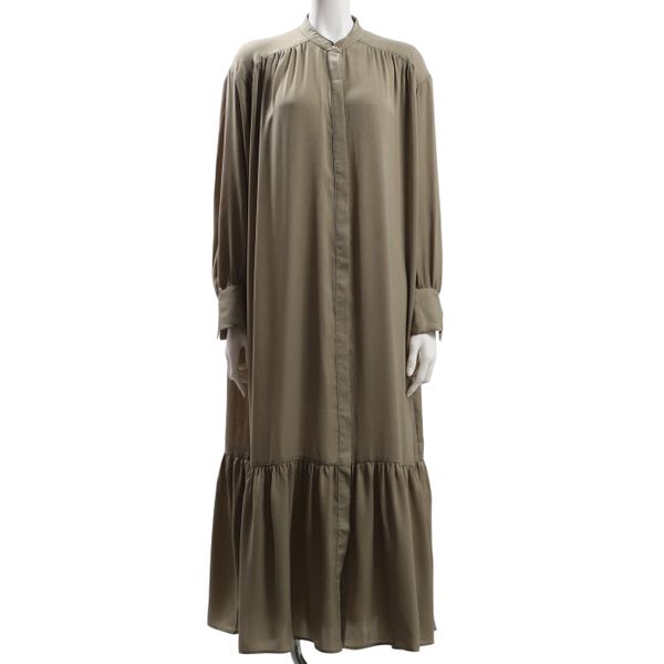 ティアードデザインシャツワンピース