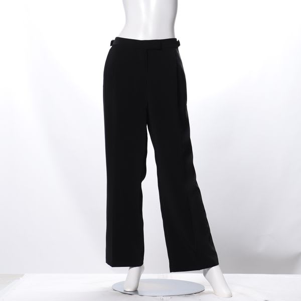 光沢感タックワイドパンツ