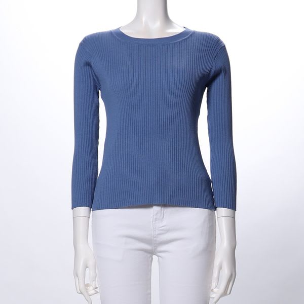 リブニットプルオーバー