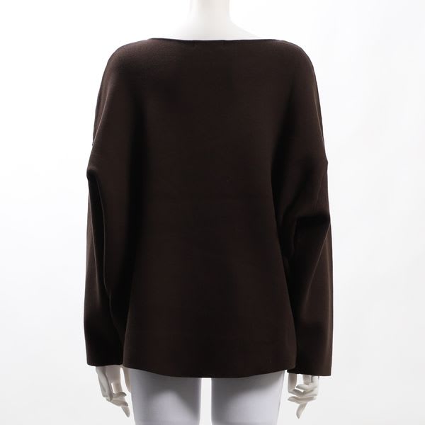 ボートネックドロップショルダーニット