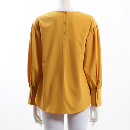 ドロップショルダーふんわり袖ブラウス