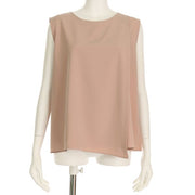 アシンメトリーデザインノースリーブブラウス