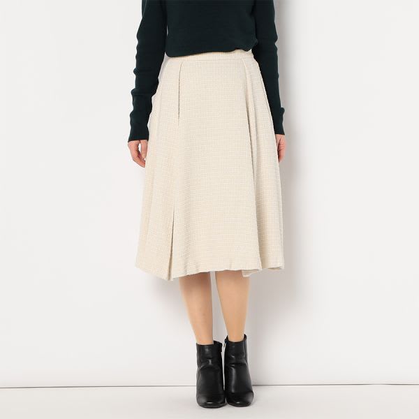 ツイードタックフレアスカート