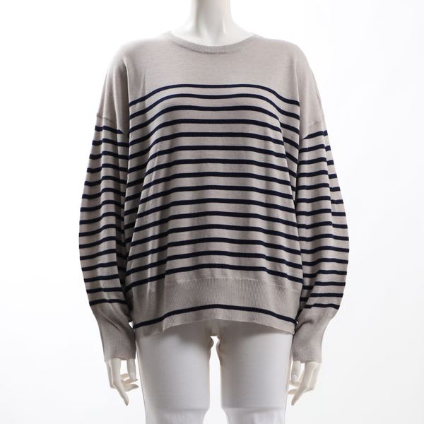 ボーダードロップショルダーニット