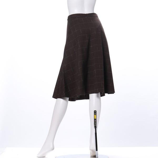 ウィンドウペンチェック柄フレアスカート