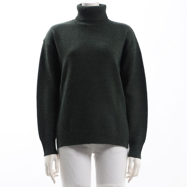 シンプルデザインタートルネックニット