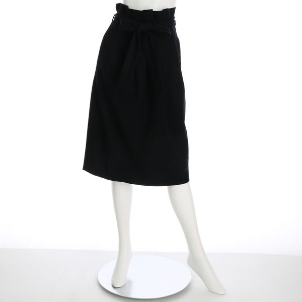 共布リボンベルト付きセミタイトスカート